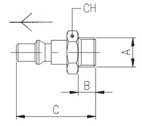 STEEL MALE PLUG